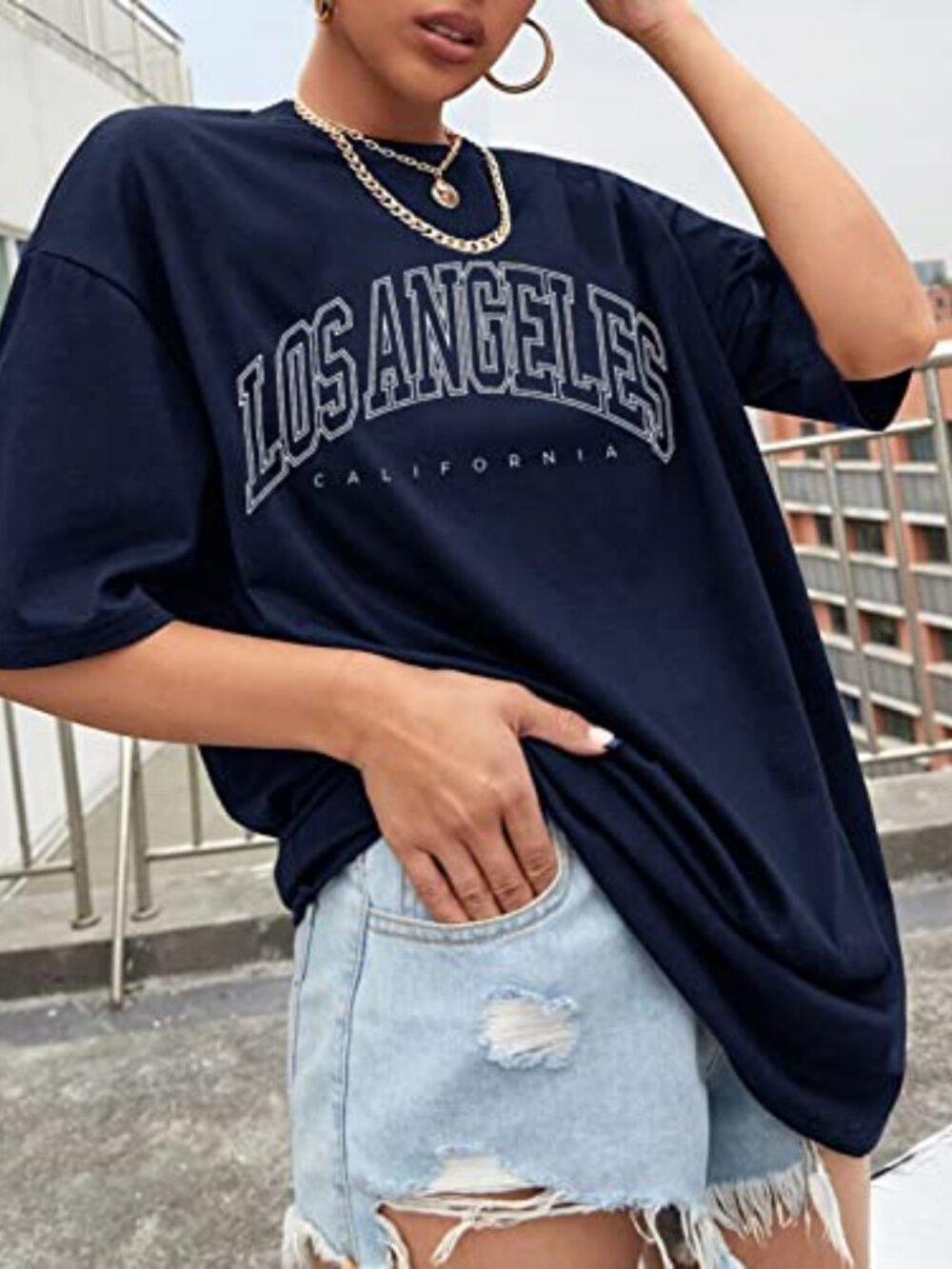 🆕 T Shirts for Women, Oversized Graphic Tees Cotton T-Shrits for Summer, - Picture 2 of 6